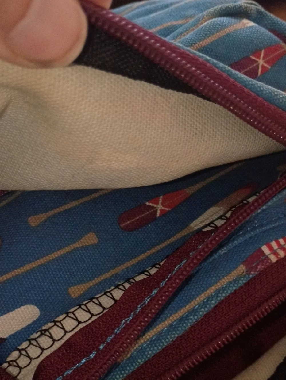 Kavu Teal Sling Bag with Red Dot Logo - Picture 5 of 16